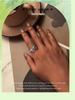 Avle Spring Bird & Flower Adjustable Open Ring - S925 Sterling Silver for Women