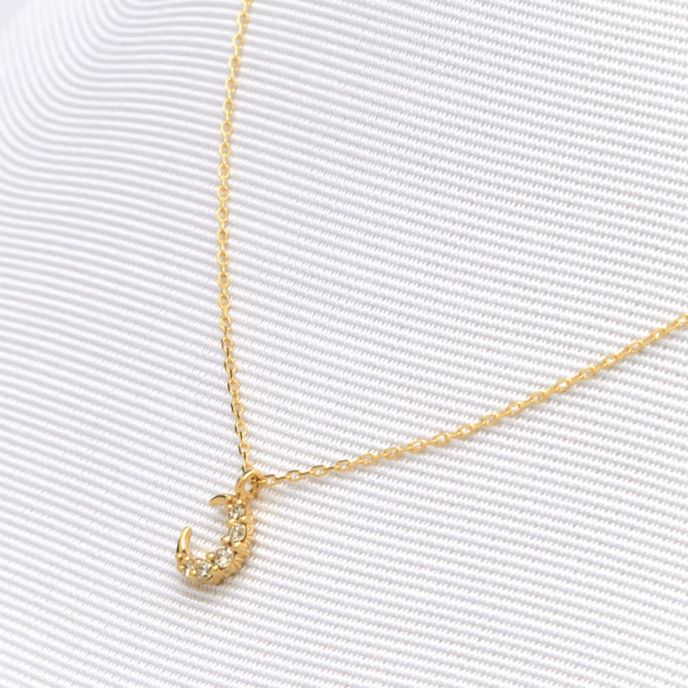 Estelle K10 Yellow Gold Diamond Moon Necklace (Web Exclusive) 0442-9438-0011-0000