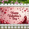 Backdrop Hearts Delightful Red Couples Photography backdrop Beautiful Love banner for Celebration