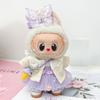 For 17cm/38cm Labubu Doll Clothes Fashion Puprple Dress Doll Clothes Color Match Dress Hat Accessories Cute Decoration Little Clothes
