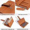 Genuine Leather Ultra-Thin Multi-Card Zipper Wallet - Minimalist Cowhide Card Holder