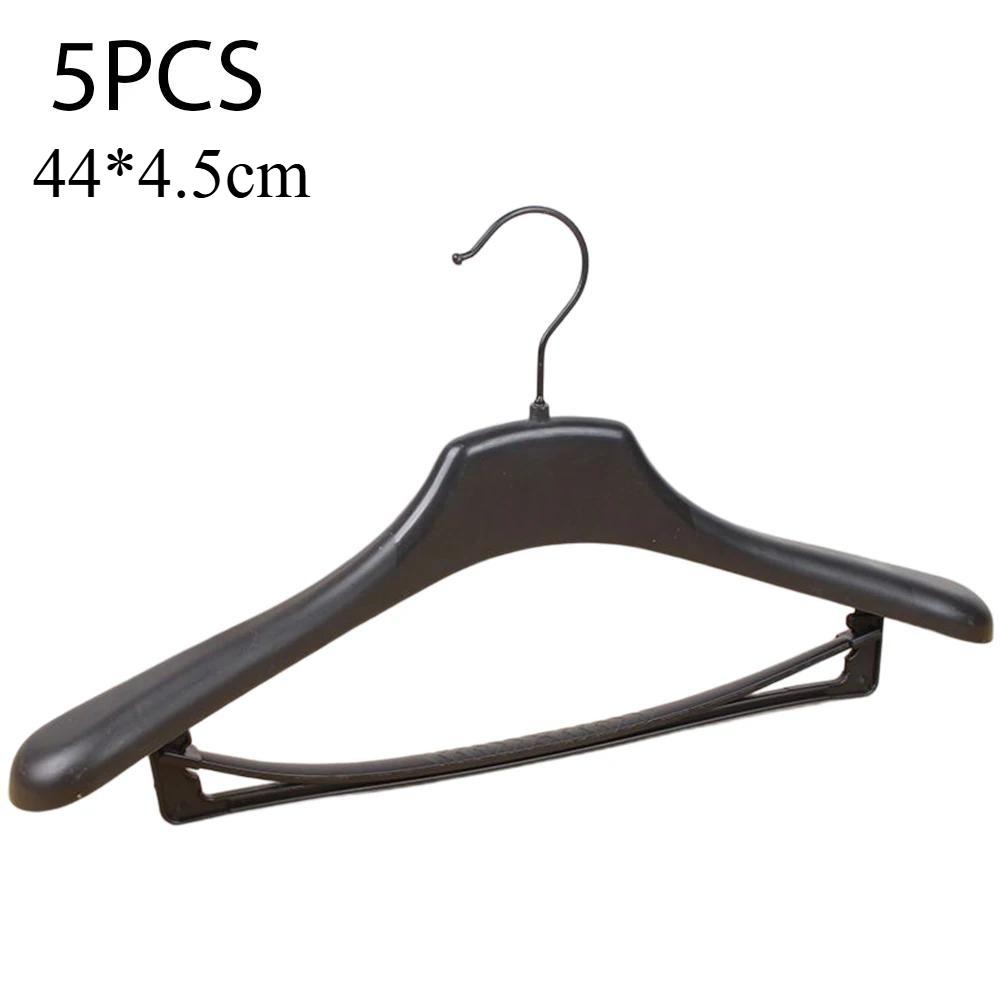 5Pcs Wide Shoulder Plastic Clothing Hanger,Suit Clothes Hanger Seamless Coat Drying Racks ,Wardrobe Room Storage Organizer