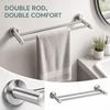 Stainless Double Rod Bathroom Towel Bar and Bath Towel Holder for Shower and Bath