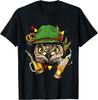 Owl Oktoberfest Beer Mug Bavarian Festival Graphic Tee Casual Cotton Short Sleeve T-Shirt