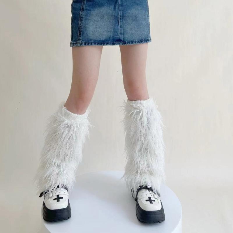 Plüsch-Beinwärmer Heiße Mädchen-Accessoires Hohe Wadenstiefel-Socken Abdecksocken
