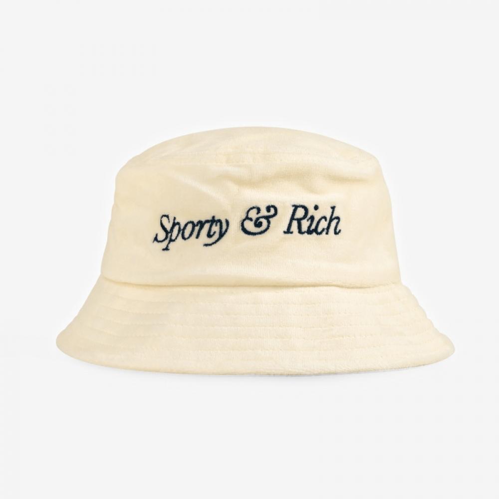 Sporty   Rich Ac912cr Logo Embroidery Bucket Hat