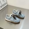 2025 Summer New Ladies' Leather Retro German Trainer Sneakers - Lace-Up Casual Flats for Streetwear & Daily Wear