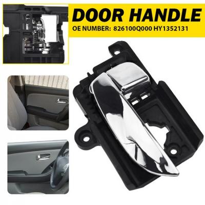Interior Door Fit Handle Hyundai Front 2007-2010 Rear / Elantra Left Side Chrome