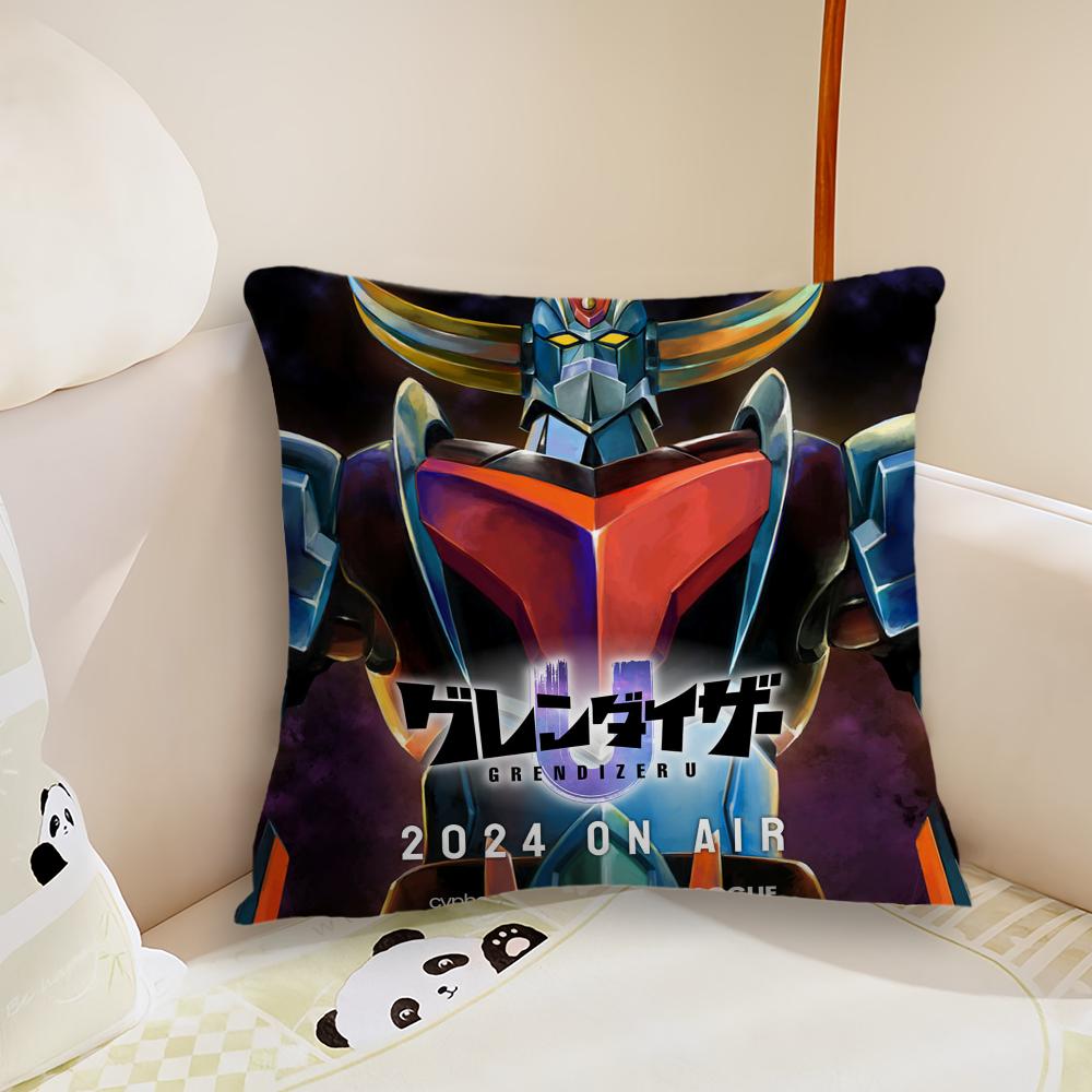 Cartoon GGrendizer U cool cushion cover Pillow Case Plush Fabric Soft Double Sided Print Sofa Cushion Cover Throw Pillow Covers
