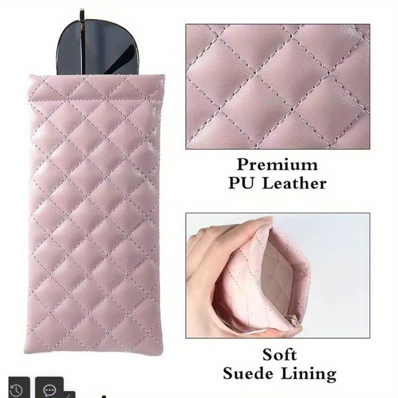 Portable & Secure Women'S Eyeglass Organizer Box In Faux Leather - Magnetic Closure, Anti-Drop Protection, Thickened Padding for Fashion Glasses