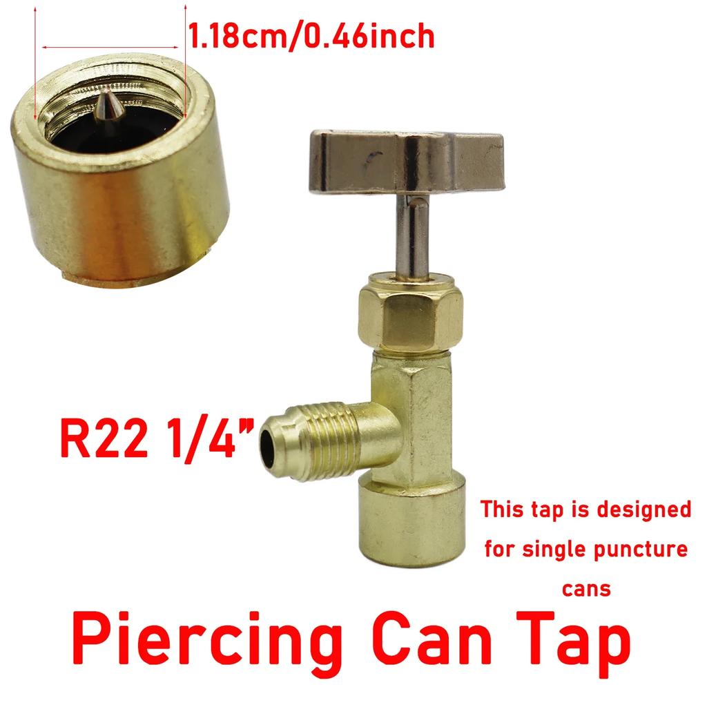 R134a Refrigerant Bottle Opener, Automobile Air Conditioner Freon Inflator Valve, Refrigerant Filling Tool