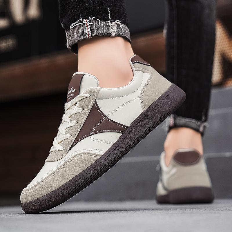 New Design Men's Irregular Geometric Pattern Original Design New Comfortable Lace-up Outdoor Walking Flat Casual Sneakers