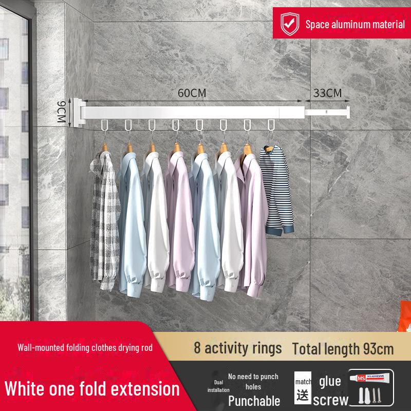 Suport de uscare pentru rufe telescopic, montat pe perete, pentru pervazuri și pervazuri, pentru interior/exterior