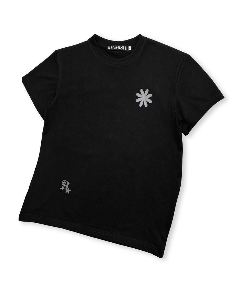 Damiswi Reflective Signature D-Logo Crop T-Shirt_Black