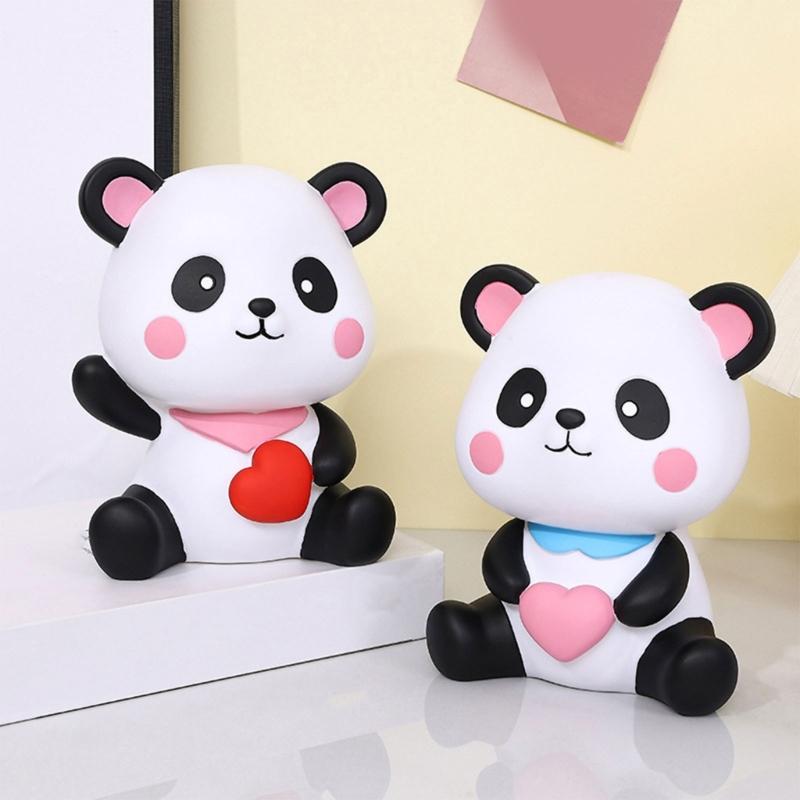 Cartoon Panda Money Box Piggy Banks for Kids Child Adult Gift Cartoon Animal Coin Banknotes Cash Safe