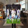 Olympique Lyonnais Football Team,pattern Flannel Blanket, High Quality Comfortable for All Seasons, Home Decor, Warmth and Comfort, Perfect for Gifts.
