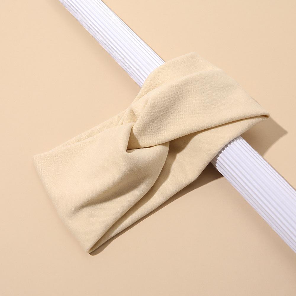Cashmere Wide Headbands for Women Elastic Cross Hairbands Soft Turban Headwrap Solid Bandana Bandage Head Scarf Hair Accessories