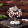 Natural Crystal Wealth Tree Home Decor With Rainbow Colors For Living Room Display