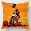 Abstract Oil Painting African Women Cushions Case Modern Abstract Art Decorative Pillows Case Sofa Seat Couch Thick Plush Pillow