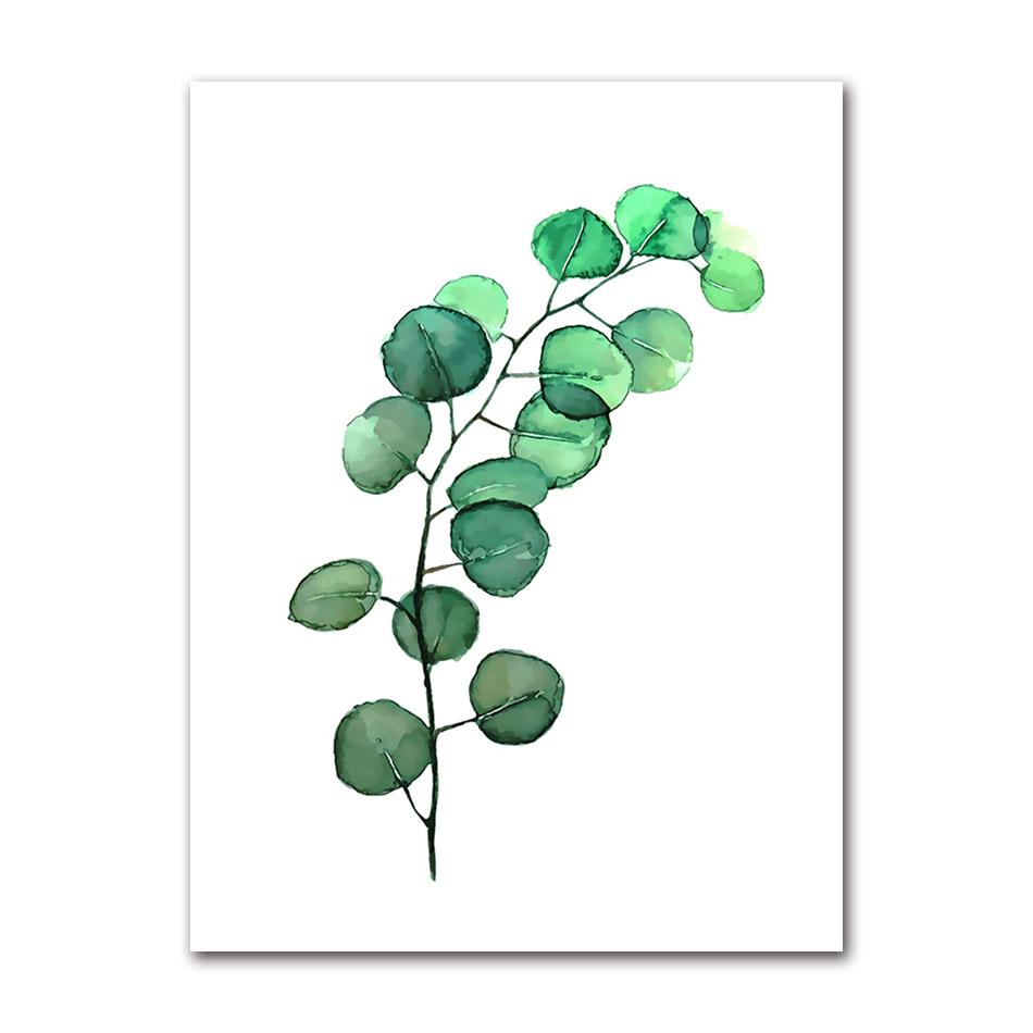 Picture Wall Art Canvas Paintings Home Decoration Nordic Art Tropical Plants Scandinavian Poster Green Leaves Decorative