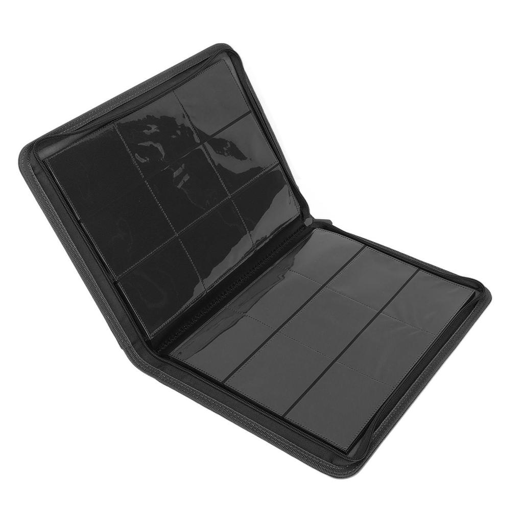 9 Pockets Card Binder Zipper Fully Enclosed PU 360 Side Loading Pocket Trading Card Album Folder
