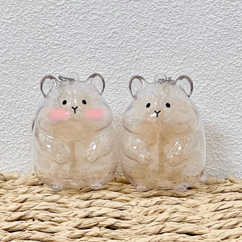 Keepsakes Keyring For Pet Owners Hamster Hair Collector Bottle Acrylic Designs Safely Preserves Memories