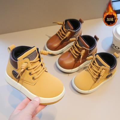 Kinder Martin Stiefel 2025 Winter Samt Jungen Kurzstiefel warm Britisch Mädchen Lederstiefel wasserdicht Baby Baumwollschuhe