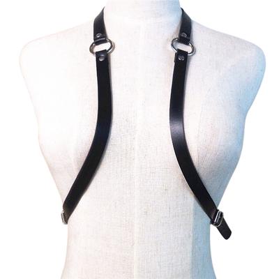 Sexy Women Men Adjustable Leather Body Chest Harness Belt Black Punk Fancy Costume Clothing Accessories