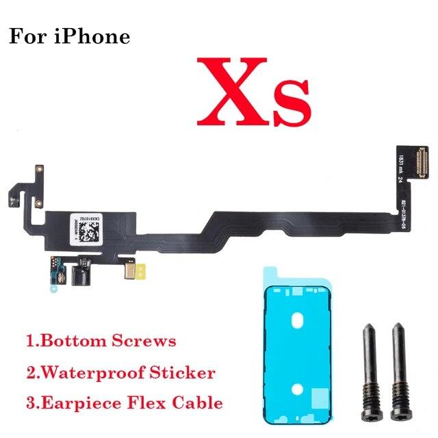 Função de reconhecimento facial fone de ouvido sensor de luz proximidade alto-falante cabo flexível para iphone x xr xs max 11 12 pro max sem alto-falante