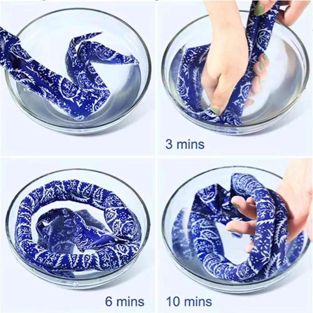 Sun Protection Cooling Scarf Wristband Cooling Bandana Fashion Sports Headband  Outdoor