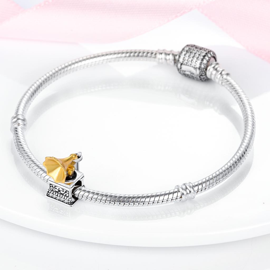 Copper Perfume Bottle Phonograph Daily Necessities Charms Beads Fit Original Bracelets Diy Jewelry Birthday Gifts