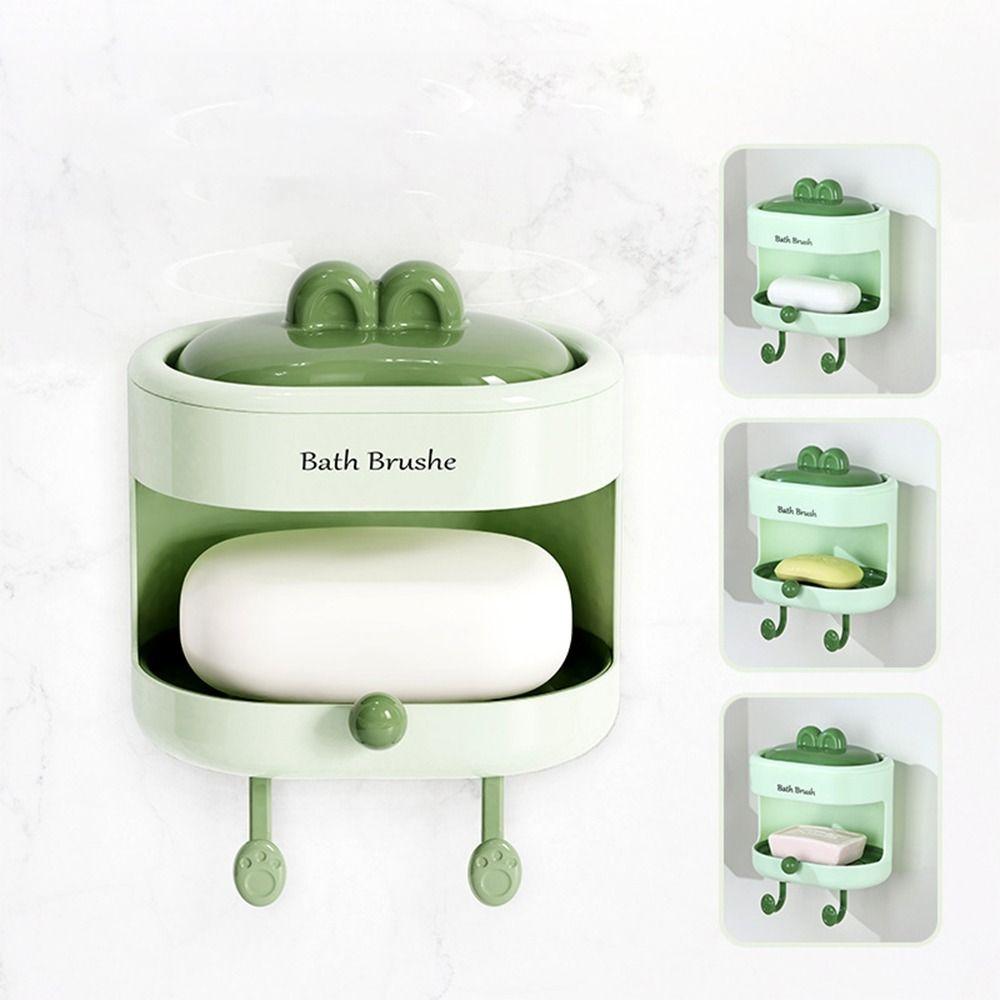 

Two-in-one Soap Box Double-sided Shampoo Brush New Bath Artifact зелений