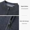 Caizi Men's Stand Collar Knitted Cardigan
