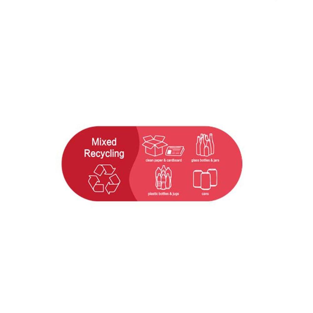 

10pcs Waterproof Recycling Sorting Sticker Logo Decals Adhesive Label Trash Bin Sticker Removable Vinyl Trash Can Sticker червоний