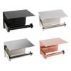Wall Mount Toilet Paper Holder Stainless Steel Toilet Paper Rack Cell Phone Holder  Bathroom Use