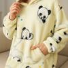 Kocobluza Urocza Panda Oversize Ciepła Bluza Koc Kocyk Z Kapturem Zimowa