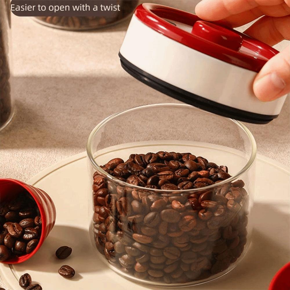 Airtight Vacuum Sealed Jar Moisture-proof Tea Storage Containers Food Grain Glass Tank Home
