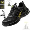 Rotating Button Breathable Work Shoes For Men Anti-smash Anti Puncture Safety Shoes Men Boots Indestructible Shoes Male Sneakers