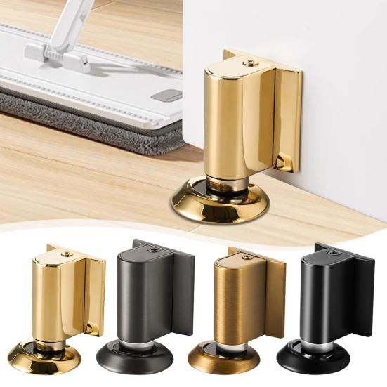 Magnetic Door Stopper Wall Protector No Drilling Anti-collision Windproof Door Holder Carpet Tile Concrete Wooden Floor Zinc Alloy Doorstop