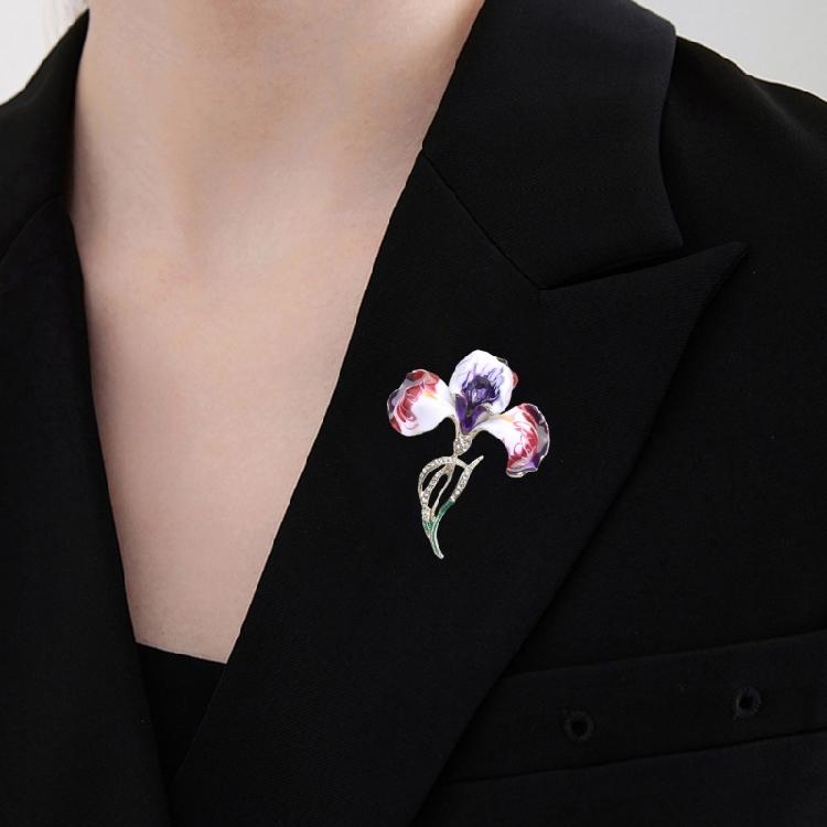 Elegant Flower Brooch Corsage Pin For Clothing Decoration Alloy Craftsmanship Safety Lapel Pin For Gift Event