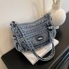Denim Laid-back Style Retro Single-shoulder Bag Backpack Travel Mom Bag