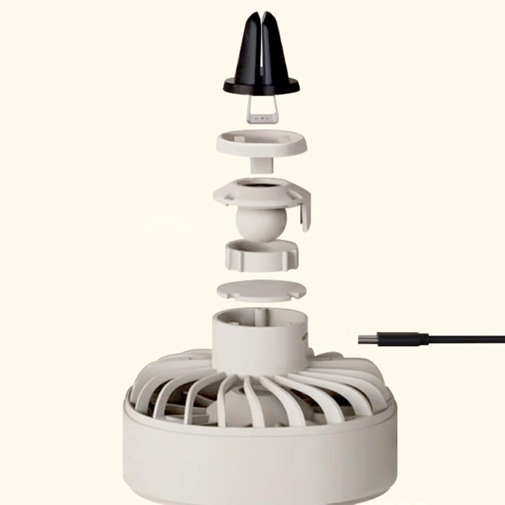 Portable Small Fan 3 Speed Adjustable Strong Wind,Car Fan for Vent Clip on Sturdy Auto Air Circulator for Truck SUV Sedan Device