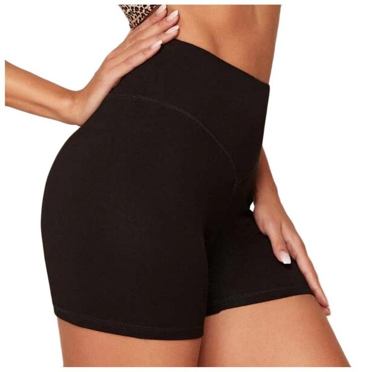 High Waist Yoga Shorts for Women Tanya Pure Color Running Exercise Hip Workout Activewear