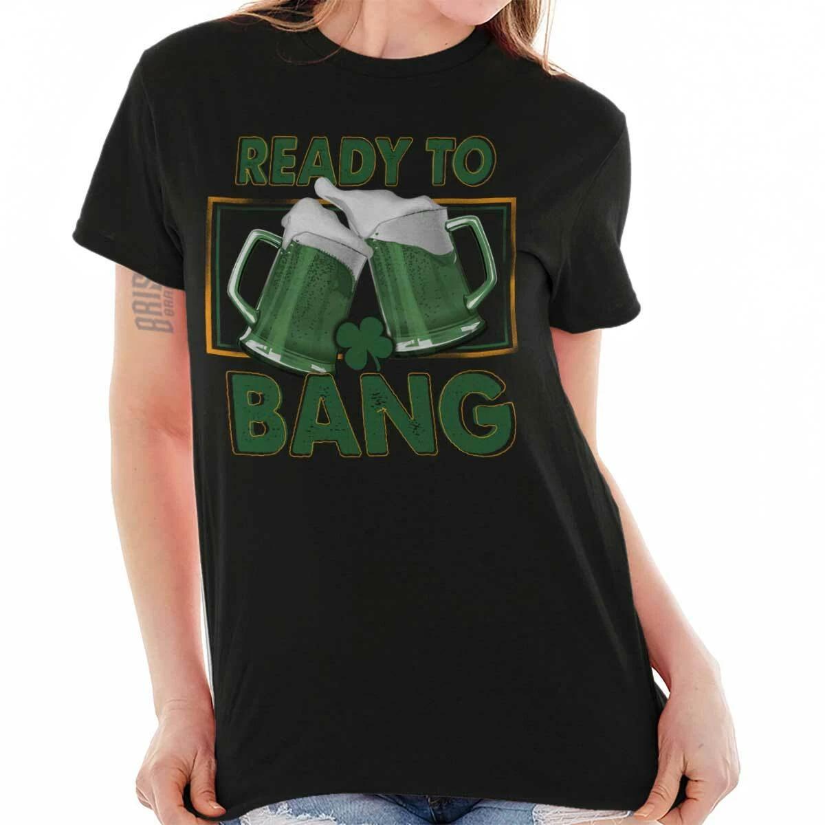 Funny St Patricks Day Drinking Beer Irish Womens Graphic T Shirts Tee T-Shirt XL