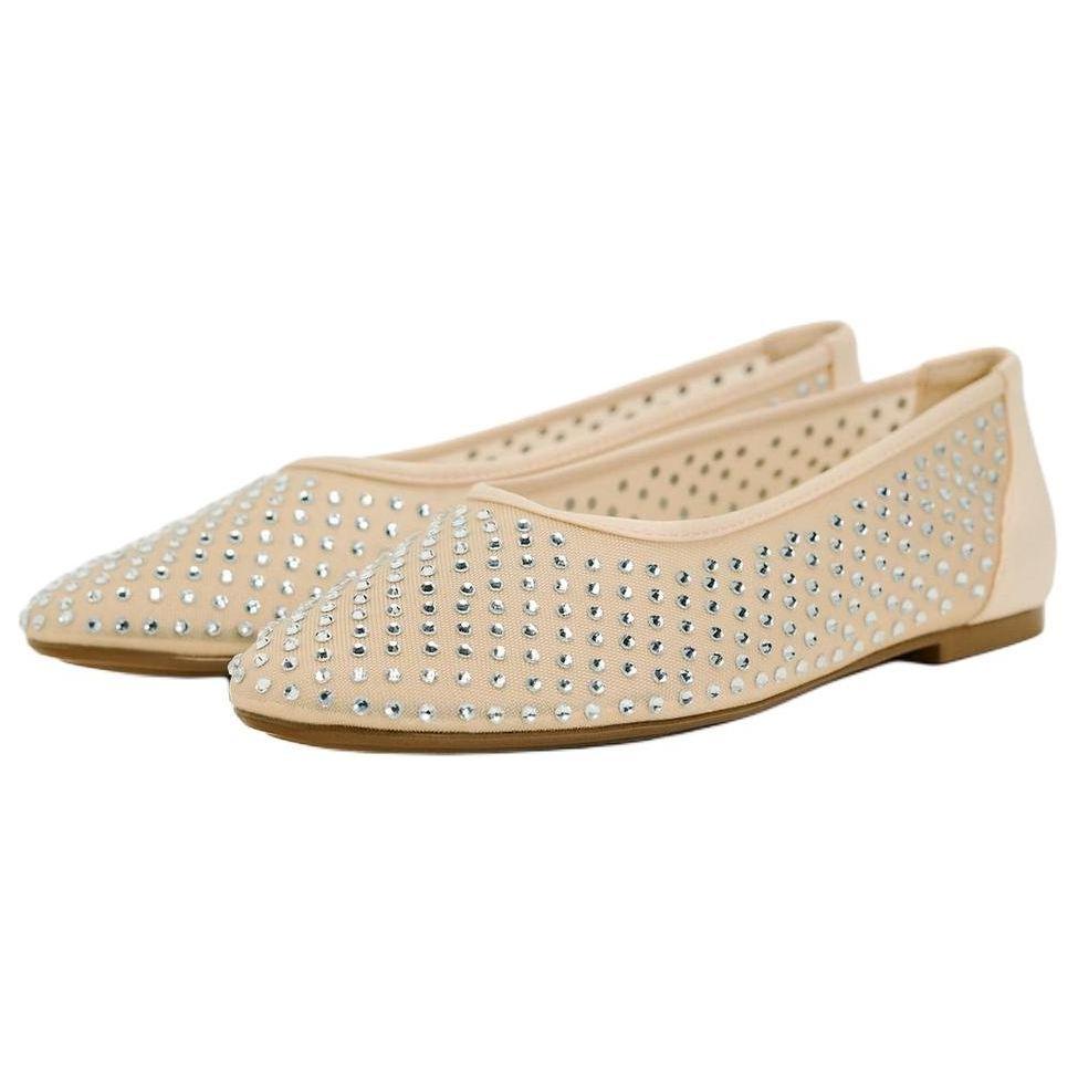 Zara Ballet Style Casual Flats With Bright Details Women Flats Brown 13538310098