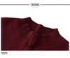 Stylish Fleece-Lined Winter Sweater for Middle-Aged and Elderly Women - Half-High Collar Base Layer