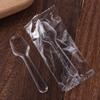 500pcs Disposable Disposable Plastic Spoons Clear Dessert Cake Scoop  Tableware