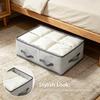 Bolsa Organizadora Grande para Almacenamiento de Ropa Plegable de Tela No Tejida Organizador de Armario con Ventana Transparente Almacenamiento Debajo de la Cama para Ropa Manta Ropa de Cama