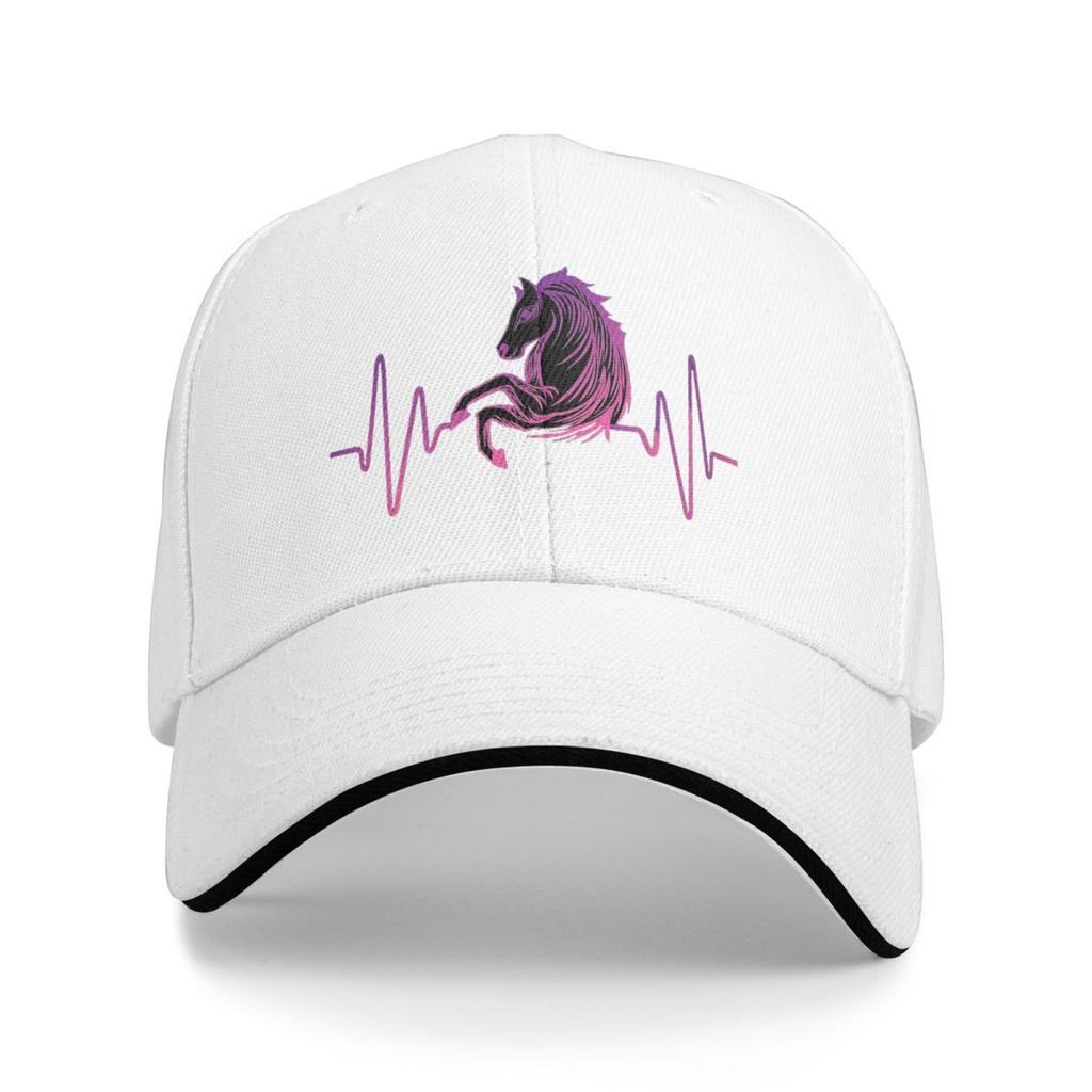 Hjerterytme Hest Grafikk Hestebasert Baseballcaps Snapback Baseballhatter Pustende Avslappet Casquette Utendørs for Menn og Kvinner
