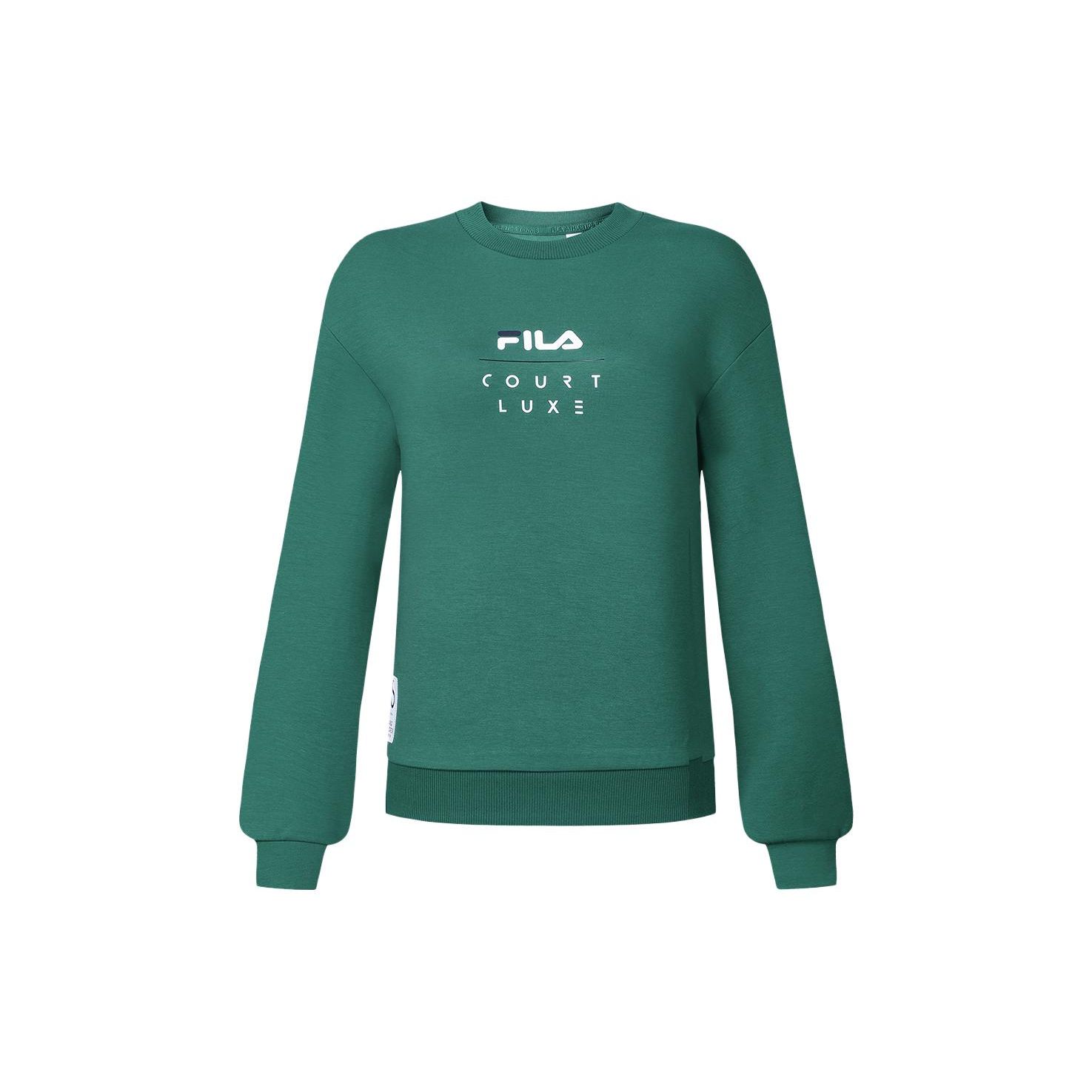 

Fila Свитшот-пуловер для тенниса с принтом логотипа-буквы Женская толстовка Куртка-Зеленый A11W343220F-GN S
